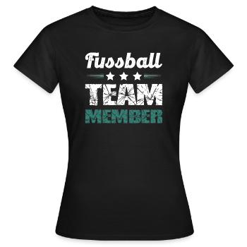 Équipe de football - T-shirt Femme - noir - Devant - AI Model Female 172 dark (172cm)