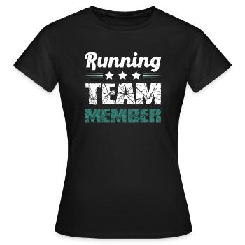 Équipe de course à pied - T-shirt Femme - noir - Devant - AI Model Female 172 dark (172cm)