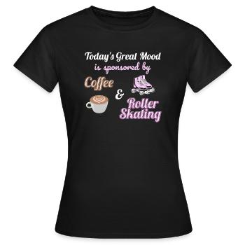 Roller Skating Inline Skating Inline Skates - Women's T-Shirt - black - Front - AI Model Female 172 dark (172cm)