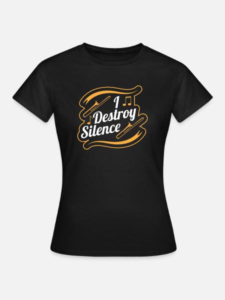 Posaune Posaunist - Frauen T-Shirt - Schwarz