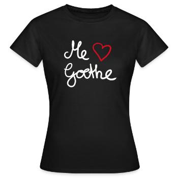 J’adore Goethe - T-shirt Femme - noir - Devant - AI Model Female 172 dark (172cm)