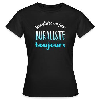 Buraliste tabac buralistes humour blague drôle - T-shirt Femme - noir - Devant - AI Model Female 172 dark (172cm)