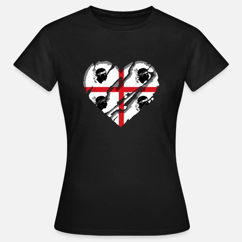 Drapeau de la Sardaigne Drapeau de la Sardaigne Drapeau de la Sardaigne - T-shirt Femme - noir