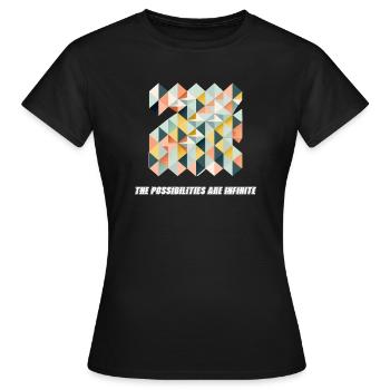 The possibilities are endless - Women's T-Shirt - black - Front - AI Model Female 172 dark (172cm)