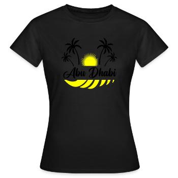 Abou Dhabi - T-shirt Femme - noir - Devant - AI Model Female 172 dark (172cm)