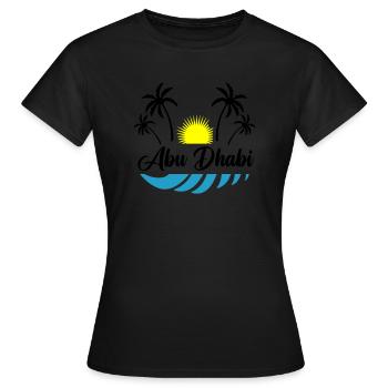 Abou Dhabi - T-shirt Femme - noir - Devant - AI Model Female 172 dark (172cm)