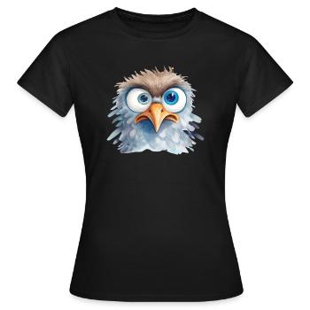 Aquarelle d’aigle Aquarelle - T-shirt Femme - noir - Devant - AI Model Female 172 dark (172cm)