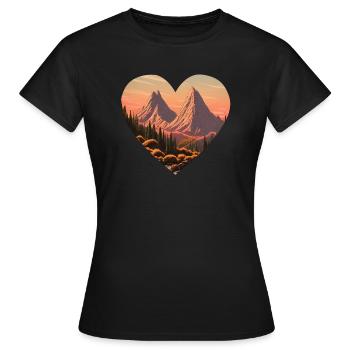 Randonnée en montagne Randonneurs en montagne Randonnées en montagne - T-shirt Femme - noir - Devant - AI Model Female 172 dark (172cm)