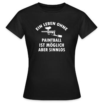 Paintball Airsoft - T-shirt Femme - noir - Devant - AI Model Female 172 dark (172cm)