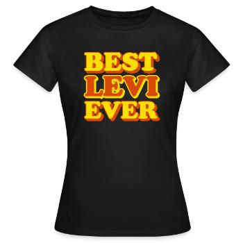 Cadeau amusant avec prénom Levi - T-shirt Femme - noir - Devant - AI Model Female 172 dark (172cm)