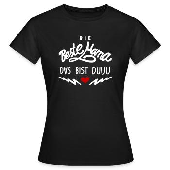 Für Die Beste Mama - Frauen T-Shirt - Schwarz - Vorne - AI Model Female 172 dark (172cm)