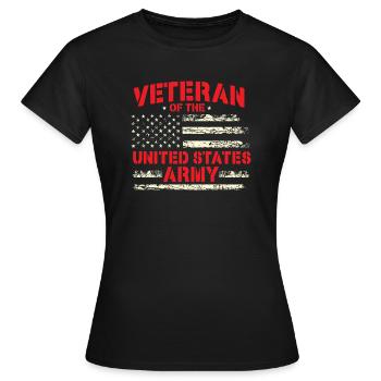 Veteran der United States Army Veterans Day - Frauen T-Shirt - Schwarz - Vorne - AI Model Female 172 dark (172cm)