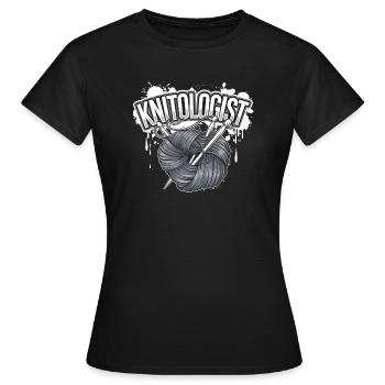 Maître du tricot - T-shirt Femme - noir - Devant - AI Model Female 172 dark (172cm)