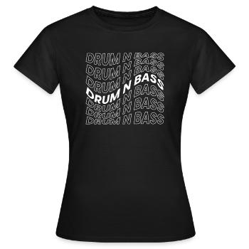 Drum and Bass - T-shirt Femme - noir - Devant - AI Model Female 172 dark (172cm)
