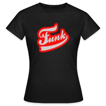 Funk - Frauen T-Shirt - Schwarz - Vorne - AI Model Female 172 dark (172cm)