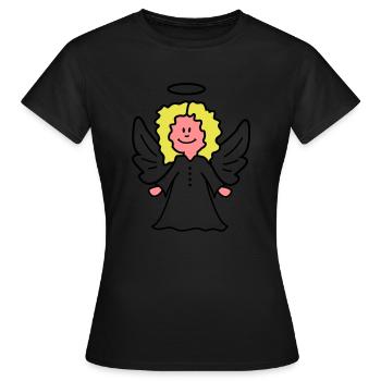 Christkind Engel - Frauen T-Shirt - Schwarz - Vorne - AI Model Female 172 dark (172cm)