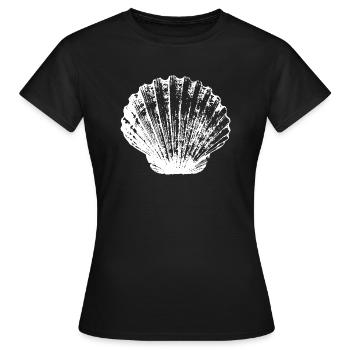 Jakobsmuschel - Frauen T-Shirt - Schwarz - Vorne - AI Model Female 172 dark (172cm)