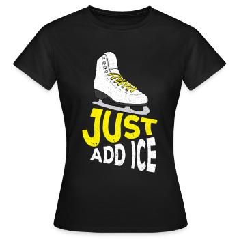 Patinage sur glace Patinage artistique Patinage Patinage - T-shirt Femme - noir - Devant - AI Model Female 172 dark (172cm)