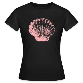 Jakobsmuschel - Frauen T-Shirt - Schwarz - Vorne - AI Model Female 172 dark (172cm)