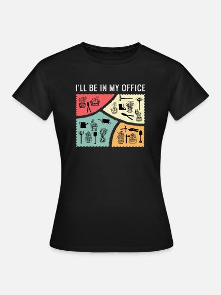 Mein Büro Gartenbau Gift - Frauen T-Shirt - Schwarz