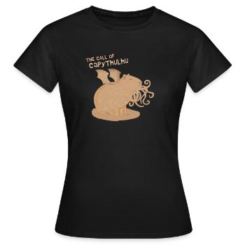 The Call of Capythulhu - Women's T-Shirt - black - Front - AI Model Female 172 dark (172cm)
