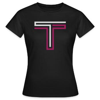 T Marque de vêtements - T-shirt Femme - noir - Devant - AI Model Female 172 dark (172cm)