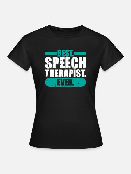 Sprachtherapeut Logopäde Geschenk - Frauen T-Shirt - Schwarz