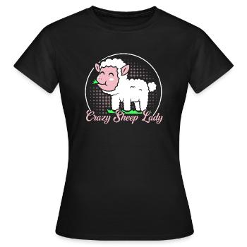 Schafzucht Landwirt Nutztier Schafe Geschenk - Frauen T-Shirt - Schwarz - Vorne - AI Model Female 172 dark (172cm)