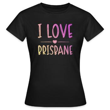 J’aime Brisbane - T-shirt Femme - noir - Devant - AI Model Female 172 dark (172cm)