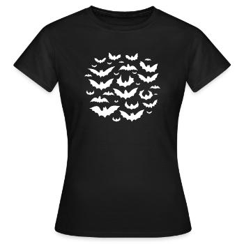 Fledermäuse - T-Shirts, Sweatshirts, Hüte & Rucksäcke - Frauen T-Shirt - Schwarz - Vorne - AI Model Female 172 dark (172cm)