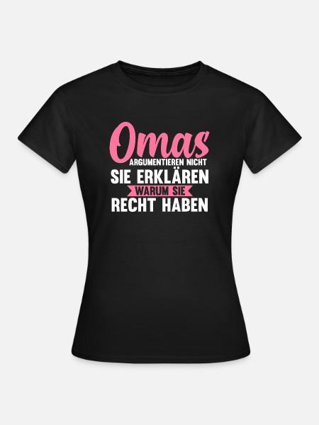 Großmutter Großmama Omi Oma - Frauen T-Shirt - Schwarz