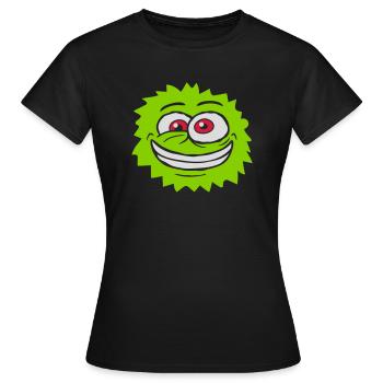 Haariges Monster verrücktes Gesicht - Frauen T-Shirt - Schwarz - Vorne - AI Model Female 172 dark (172cm)