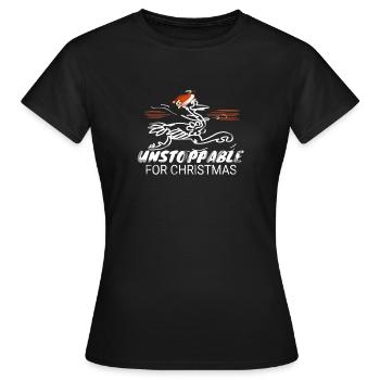 Messager de Noël - T-shirt Femme - noir - Devant - AI Model Female 172 dark (172cm)