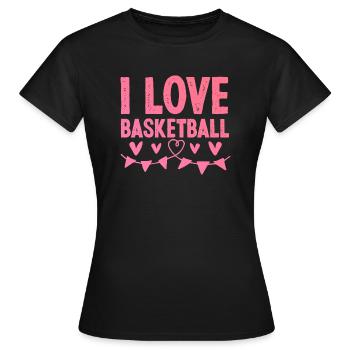 Ich liebe Basketball - Frauen T-Shirt - Schwarz - Vorne - AI Model Female 172 dark (172cm)