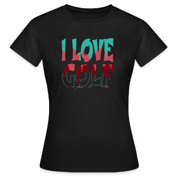 sayings golfgirls funnygolfquote putter - Frauen T-Shirt - Schwarz - Vorne - AI Model Female 172 dark (172cm)