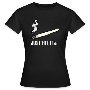 Il suffit de frapper - T-shirt Femme - noir - Devant - AI Model Female 172 dark (172cm)