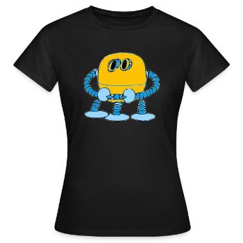 R3D4 der kleine Roboter - Frauen T-Shirt - Schwarz - Vorne - AI Model Female 172 dark (172cm)