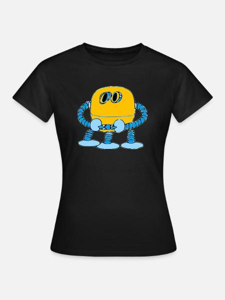 R3D4 der kleine Roboter - Frauen T-Shirt - Schwarz