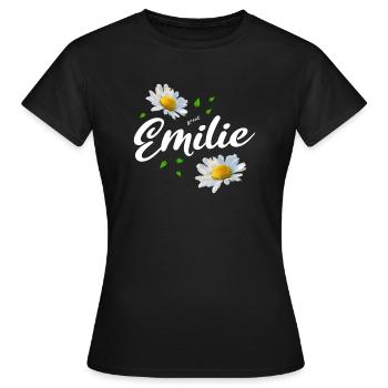 Emilie - T-shirt Femme - noir - Devant - AI Model Female 172 dark (172cm)