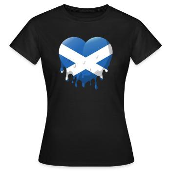 Schottland Flagge Schottische Fahne Alba GB UK - Frauen T-Shirt - Schwarz - Vorne - AI Model Female 172 dark (172cm)