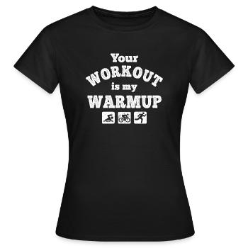 Laufen Schwimmen Radfahren Triathlon - Frauen T-Shirt - Schwarz - Vorne - AI Model Female 172 dark (172cm)