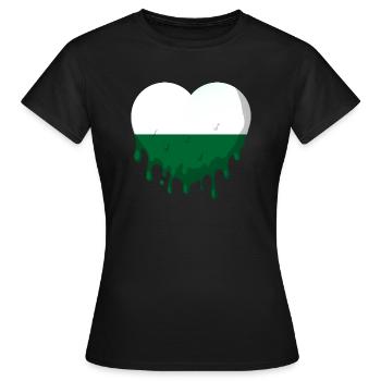 Drapeau de Saxe Drapeau saxon Ossi Holiday SN - T-shirt Femme - noir - Devant - AI Model Female 172 dark (172cm)