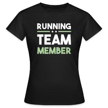 Équipe de course à pied - T-shirt Femme - noir - Devant - AI Model Female 172 dark (172cm)