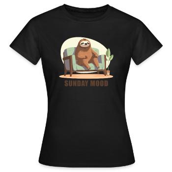 Ambiance du dimanche - T-shirt Femme - noir - Devant - AI Model Female 172 dark (172cm)