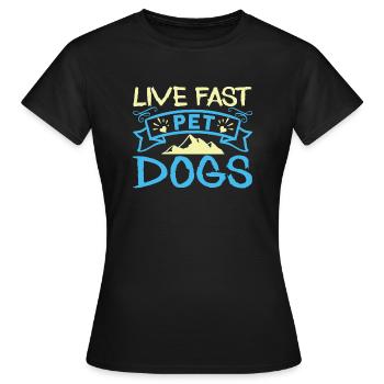 PawPrint Couture - Frauen T-Shirt - Schwarz - Vorne - AI Model Female 172 dark (172cm)