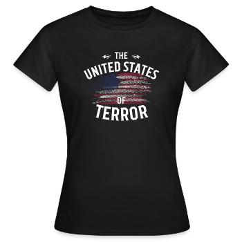 The United States Of Terror - Frauen T-Shirt - Schwarz - Vorne - AI Model Female 172 dark (172cm)