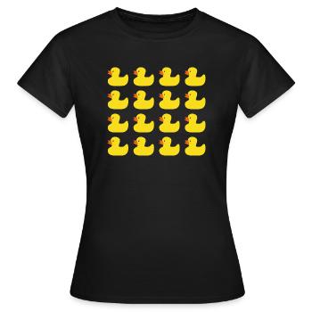 Canard en plastique - T-shirt Femme - noir - Devant - AI Model Female 172 dark (172cm)
