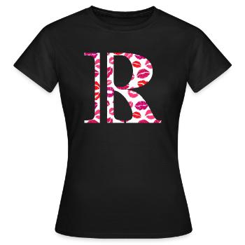 Brief an die Küsse - Frauen T-Shirt - Schwarz - Vorne - AI Model Female 172 dark (172cm)