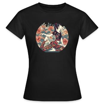 Yoga pilates zen - T-shirt Femme - noir - Devant - AI Model Female 172 dark (172cm)