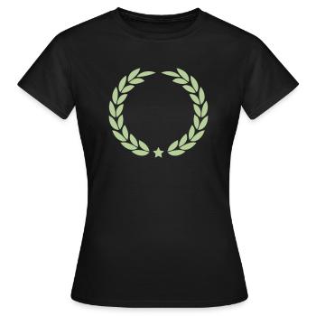 Couronne de laurier - T-shirt Femme - noir - Devant - AI Model Female 172 dark (172cm)